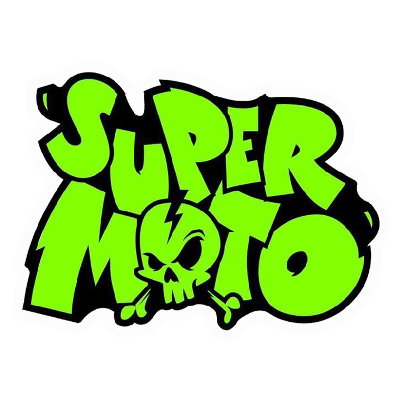 Super Moto Skull Premium Vinyl Stickers