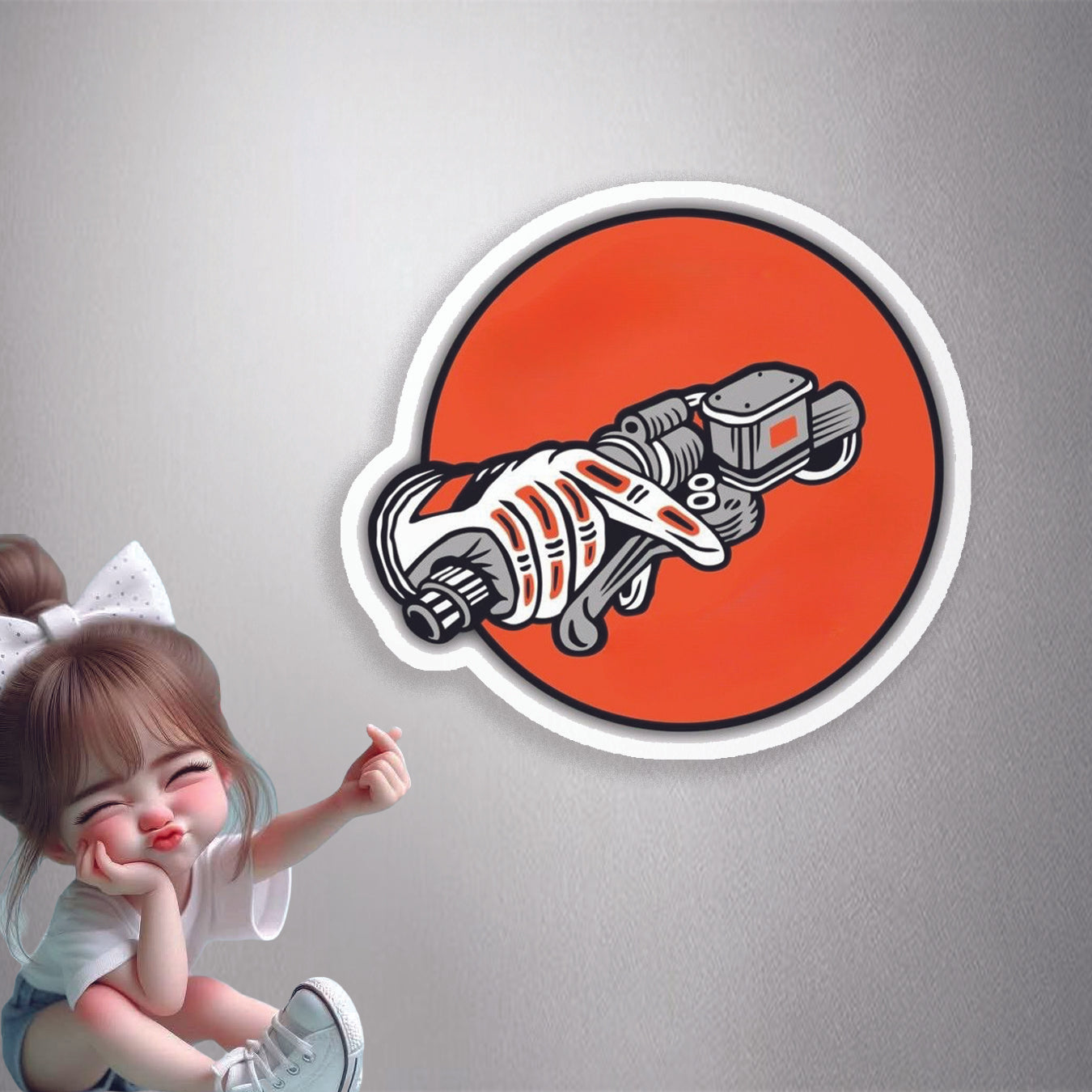 Motorcycle Brake Hand Premium Vinyl Stickers