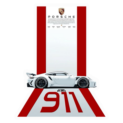Porsche GT3 RS Specs Premium Vinyl Stickers