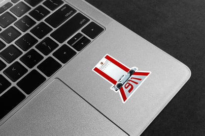 Porsche GT3 RS Specs Premium Vinyl Stickers