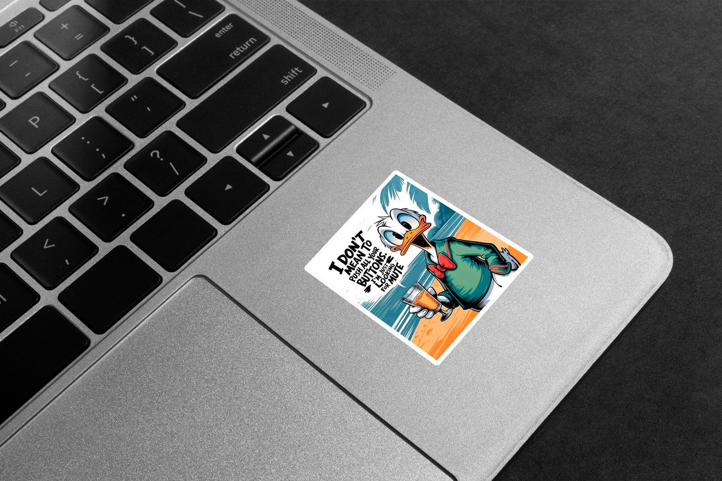 Donald Duck Mute Buttons Premium Vinyl Stickers