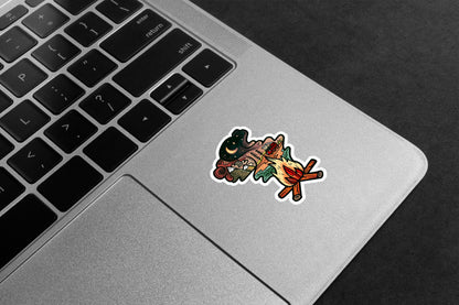 Campfire Adventure Night Premium Vinyl Stickers