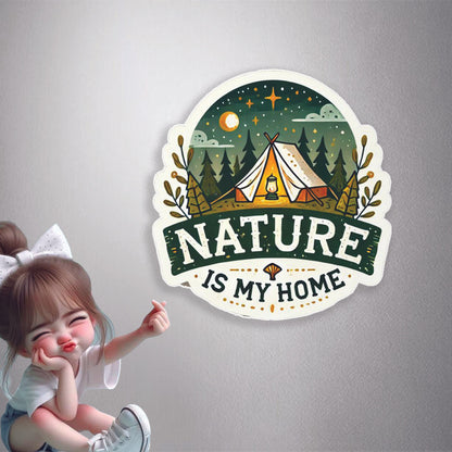 Nature Is My Home Camping Premium Vinyl Stickers