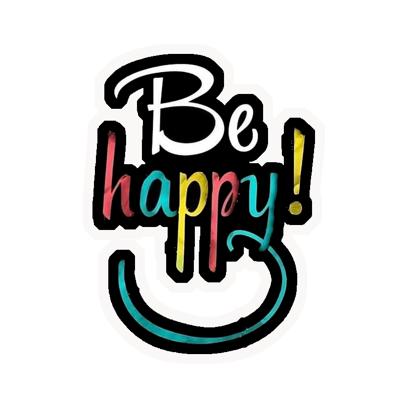 Be Happy Colourful Premium Vinyl Stickers