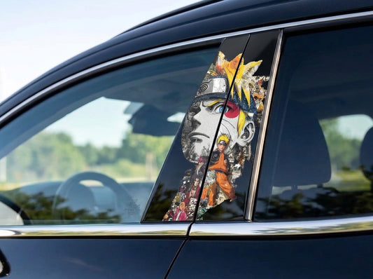 Naruto Uzumaki Manga Collage Car B-Pillar Wrap