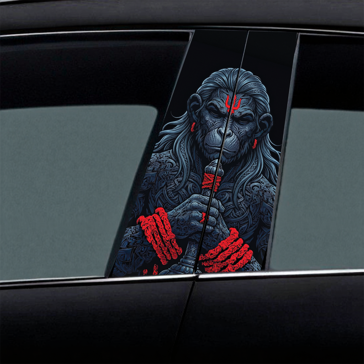 Bajrangbali With Gada Car B-Pillar Wrap