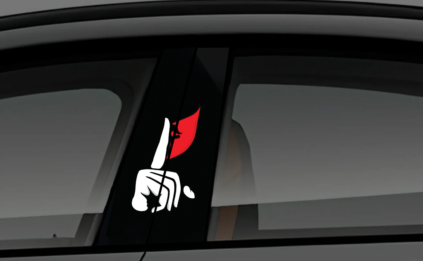 Dark Reaper Knight with Sword Car Door Pillar Graphic