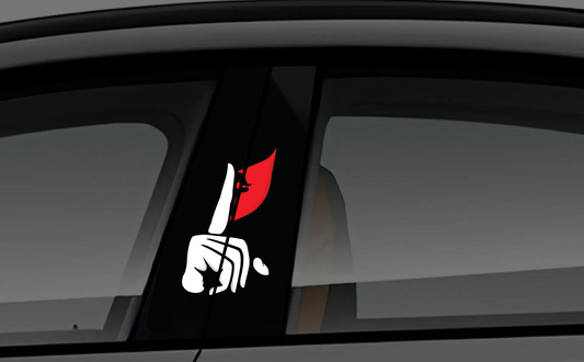 Dark Reaper Knight with Sword Car Door Pillar Graphic