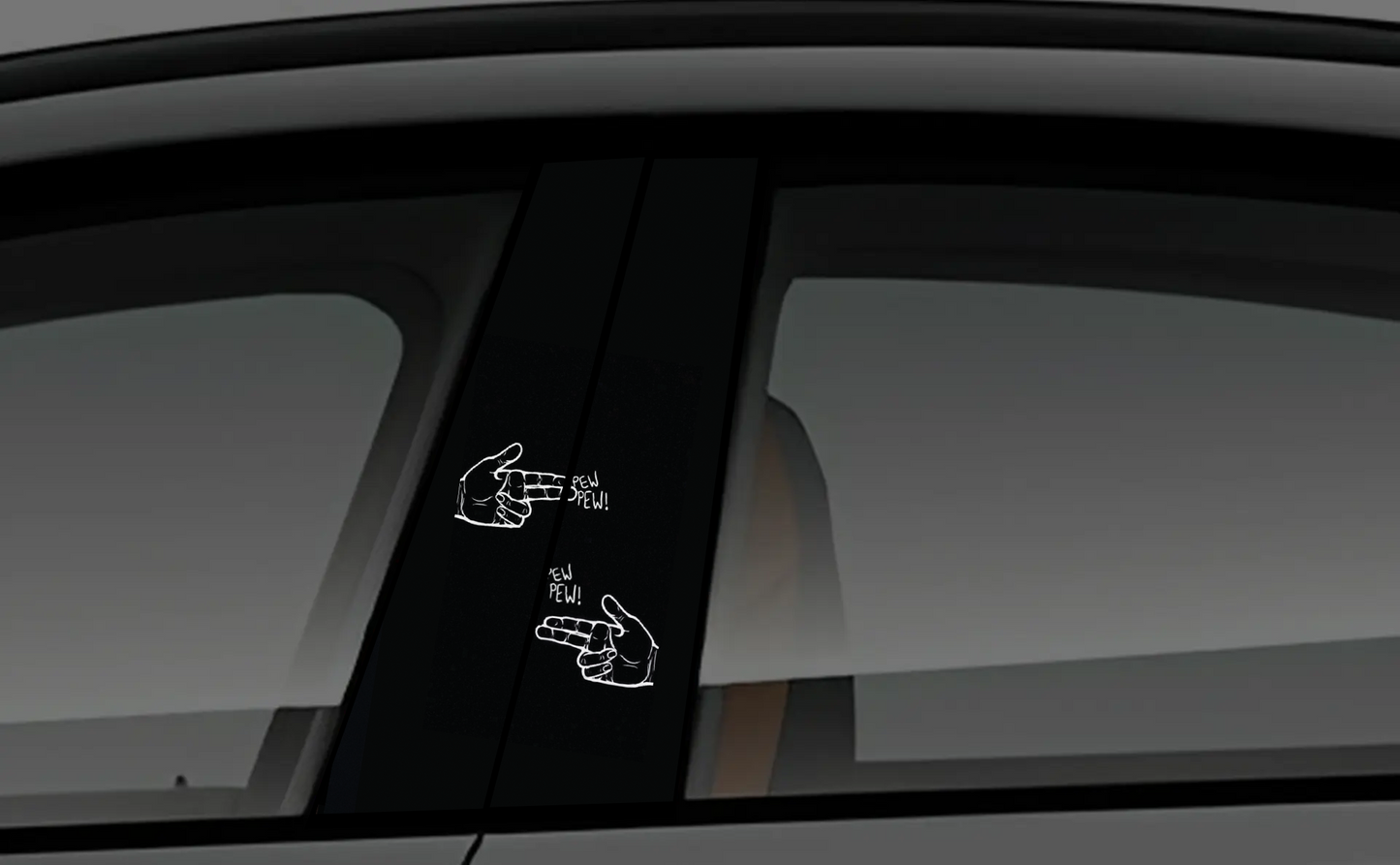 Dark Anime Mysterious Man Red Eye Car Pillar Wrap