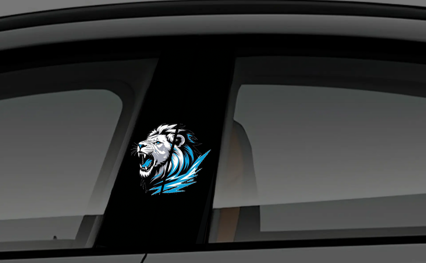 Flaming Skull Graphic Universal Car Door Pillar Wrap