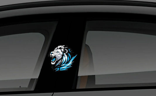 Flaming Skull Graphic Universal Car Door Pillar Wrap