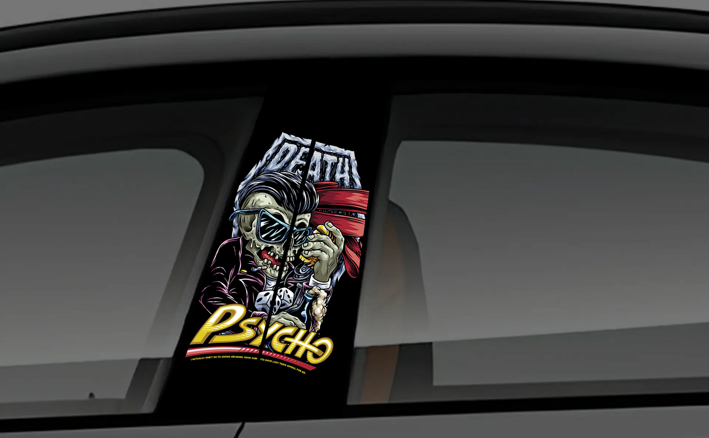 Dark Shadow Reaper Knight with Sword Car Pillar Graphic