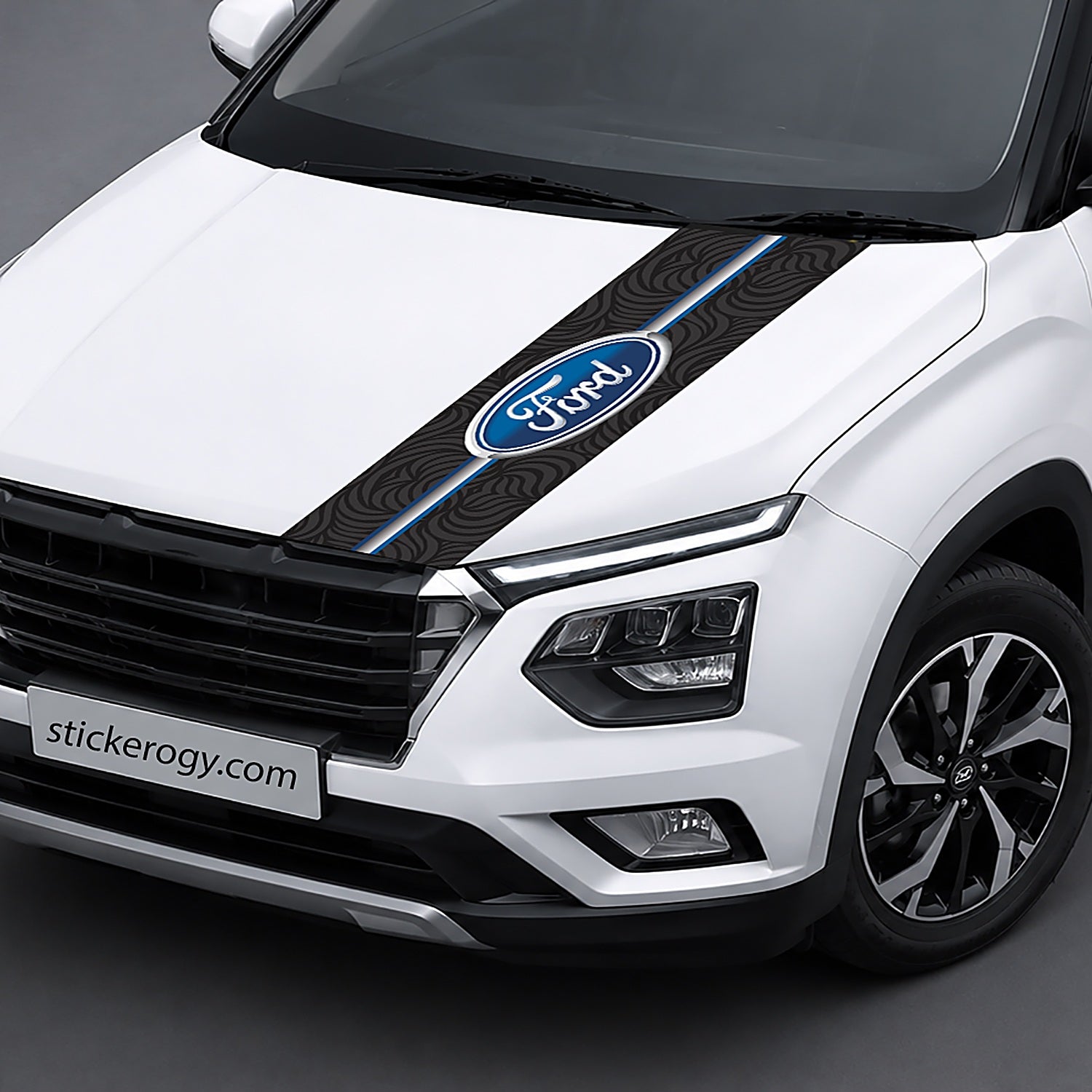 Ford Car Bonnet Wrap on car