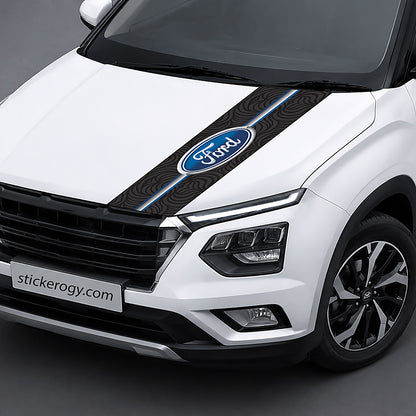 Ford Car Bonnet Wrap on car