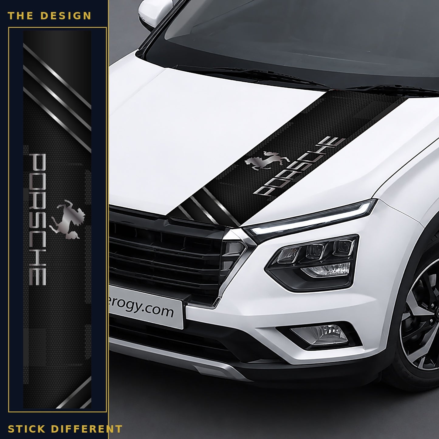 Porsche Car Bonnet Wrap design