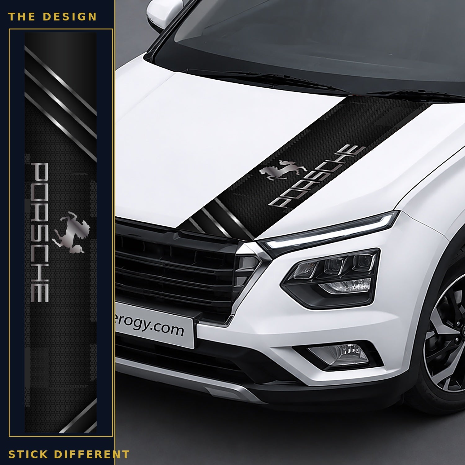Porsche Car Bonnet Wrap design