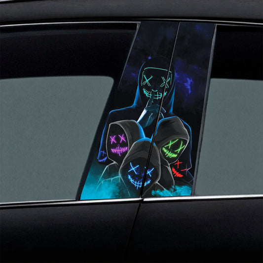 Neon XOXO Car B-Pillar Wrap