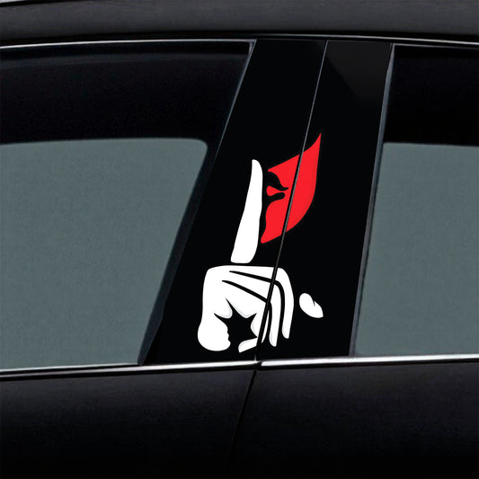 Shhh Half Faced Car B-Pillar Wrap