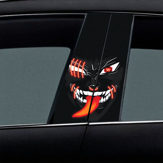 Dark Anime Devil Looks Car B-Pillar Wrap