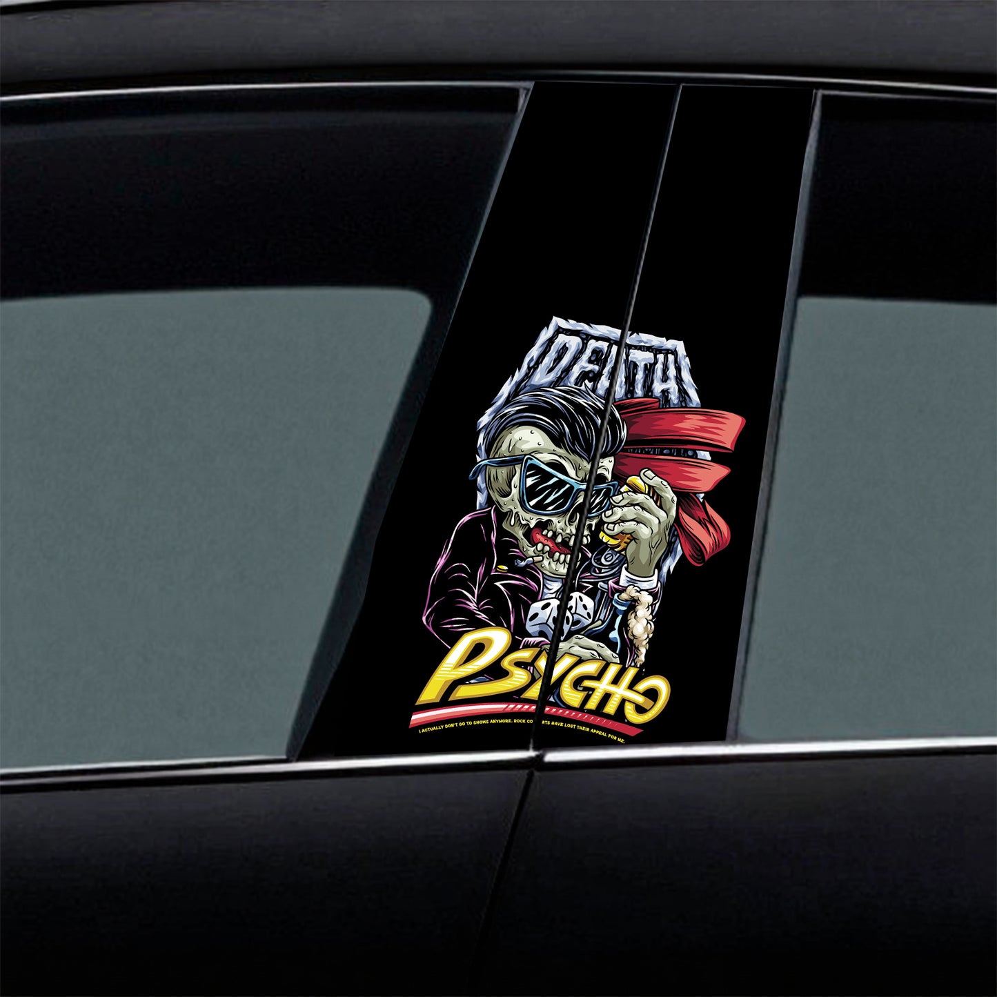 Death Psycho Car B-Pillar Wrap