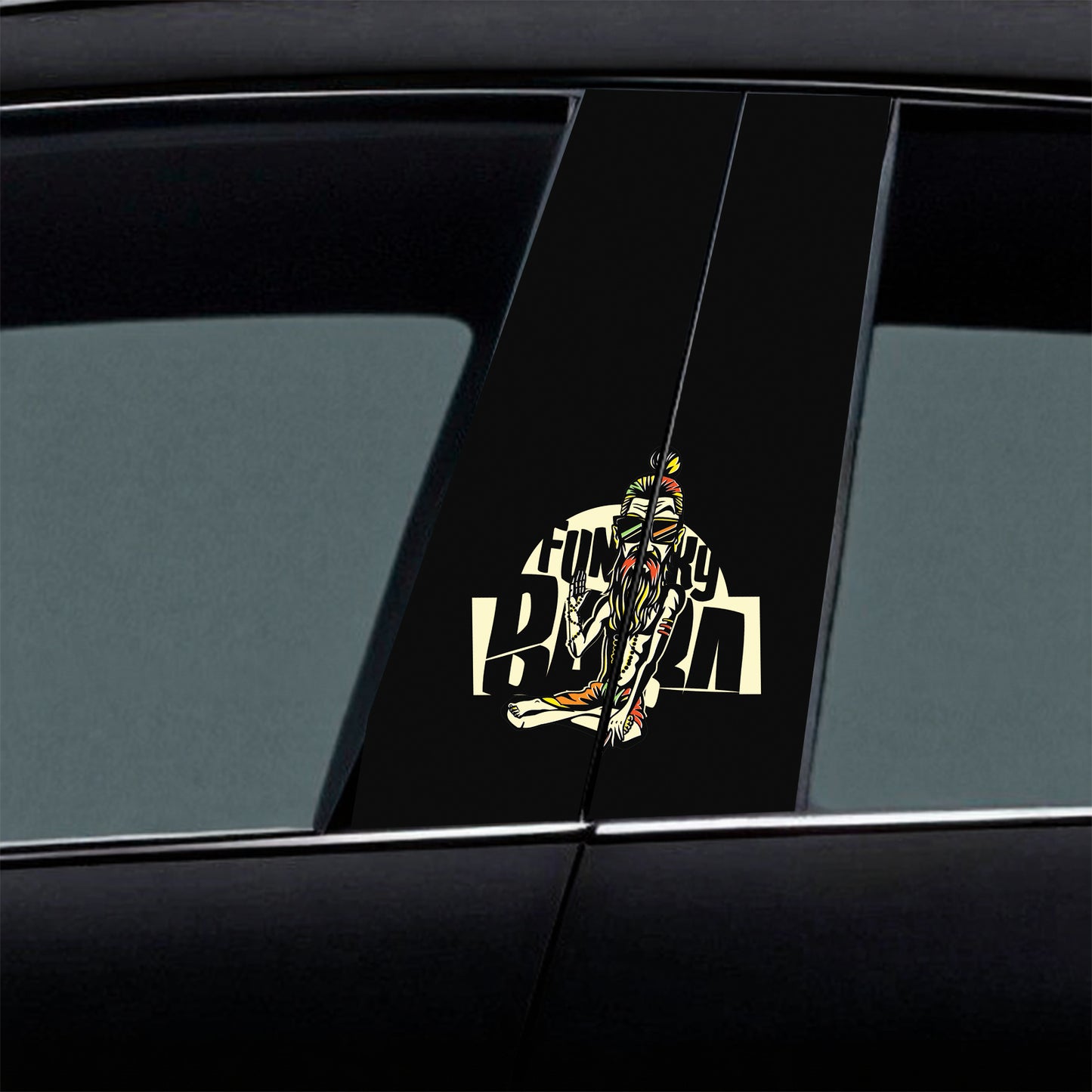 Funny Future Baba Car B-Pillar Wrap
