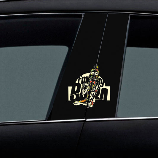 Funny Future Baba Car B-Pillar Wrap