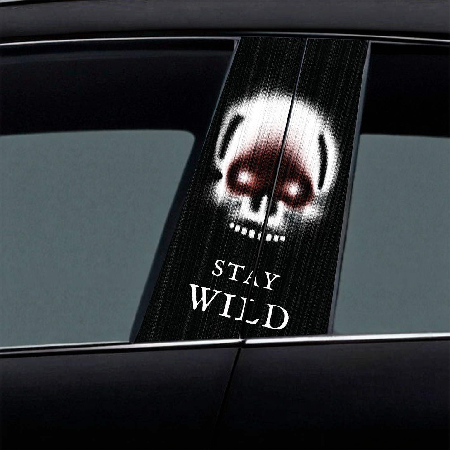 Stay Wild Skull Car B-Pillar Wrap | Stickerogy