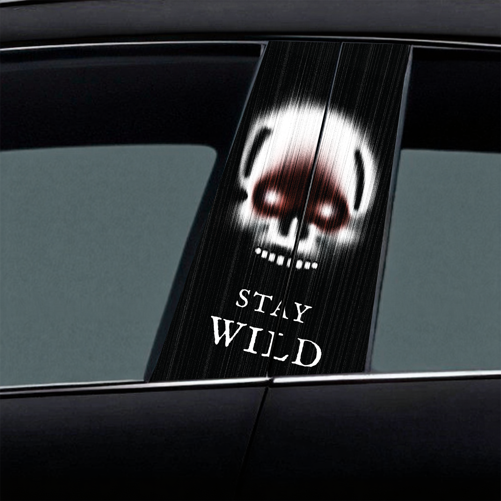 Stay Wild Skull Car B-Pillar Wrap | Stickerogy
