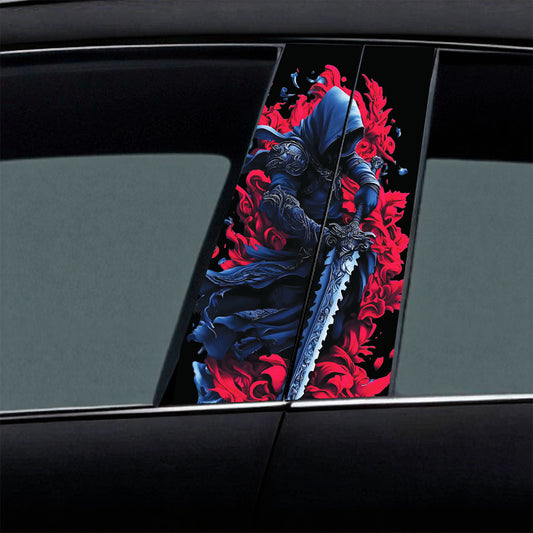 Dark Reaper Knight With Sword Car B-Pillar Wrap