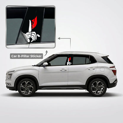 Shhh Half Faced Car B-Pillar Wrap on Hyundai Creta