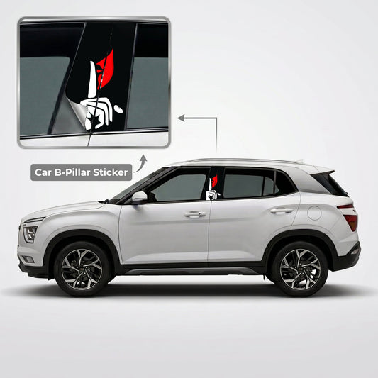 Shhh Half Faced Car B-Pillar Wrap on Hyundai Creta