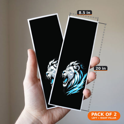 Stickerogy Car B-Pillar Wrap - Pack of 2 (Left + Right), size 8.5 x 20 in per piece