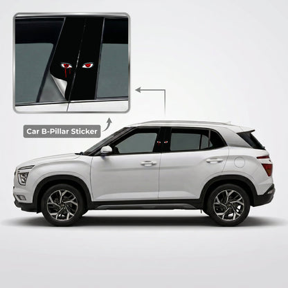 Sasuke Red Eyes Sharingan Car B-Pillar Wrap on Hyundai Creta