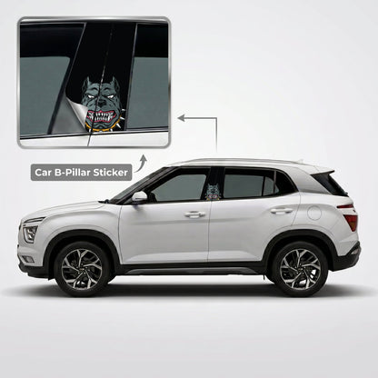 Angry Bulldog Car B-Pillar Wrap on Hyundai Creta
