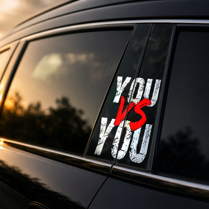 Golden hour on-car B-pillar wrap mockup