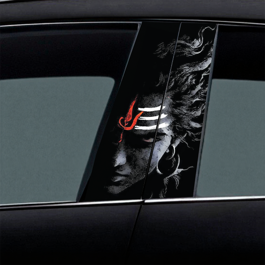 Stickerogy Lord Shiva Car Pillar Wrap Vinyl Decal Mockup