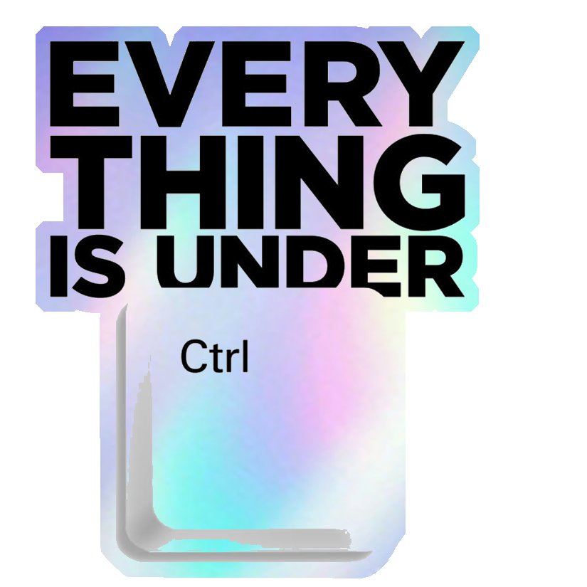 Everything Under Control Holographic Stickers