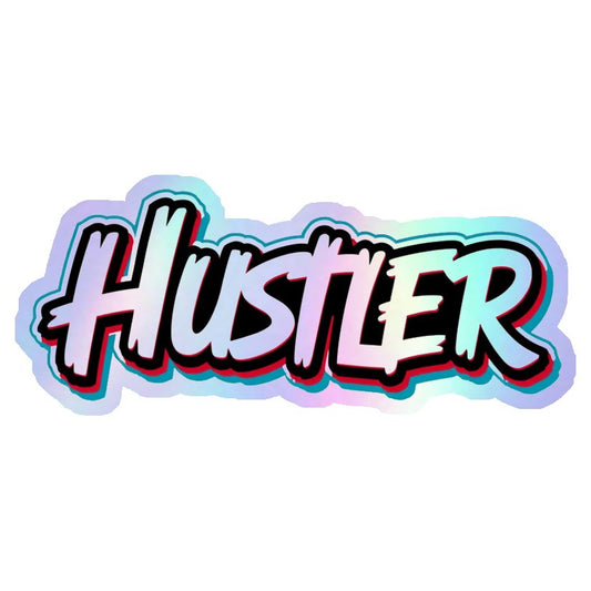 Hustler Bold Style Holographic Stickers