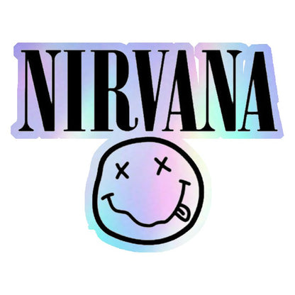 Nirvana Smiley Logo Holographic Stickers