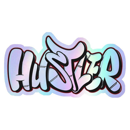 Hustler Graffiti Style Holographic Stickers