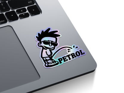 Petrol Pee Boy Holographic Stickers