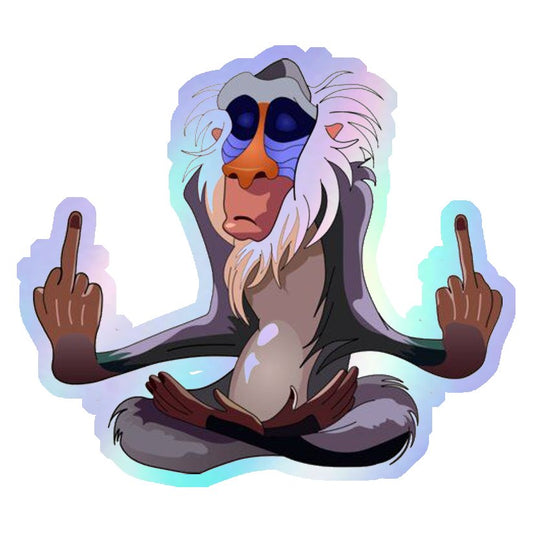Rafiki Flip Off Holographic Stickers