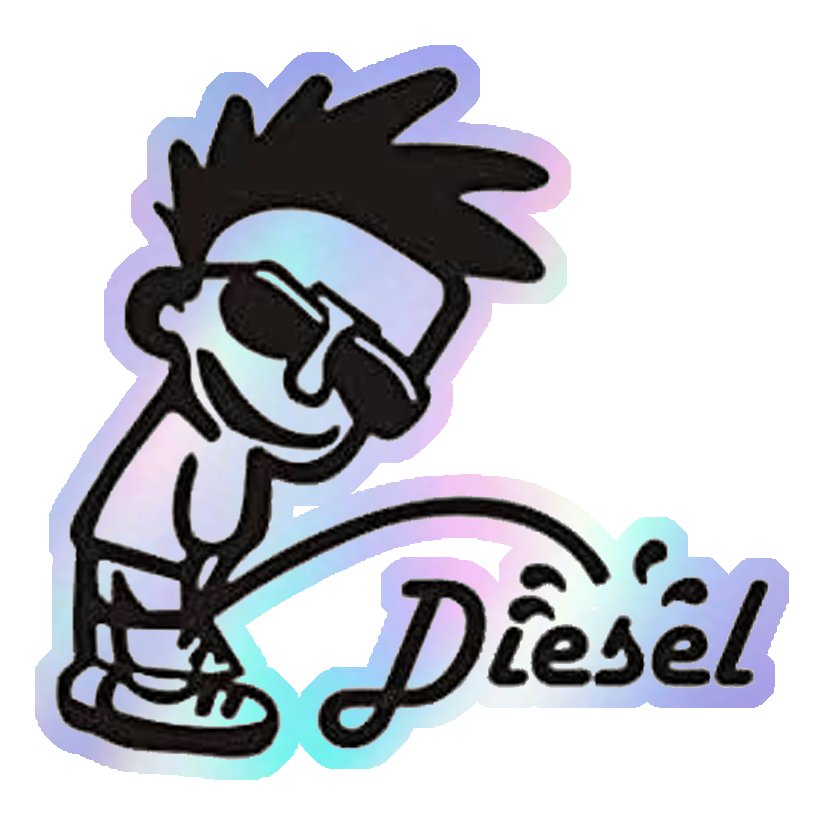 Diesel Pee Boy Holographic Stickers