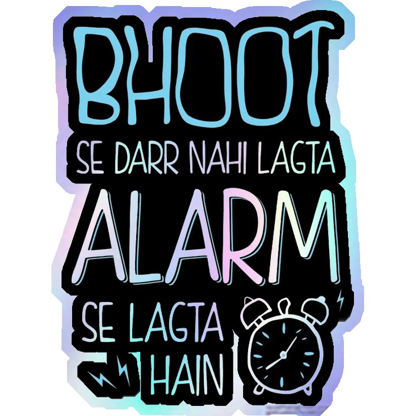Alarm Fear Humour Holographic Stickers