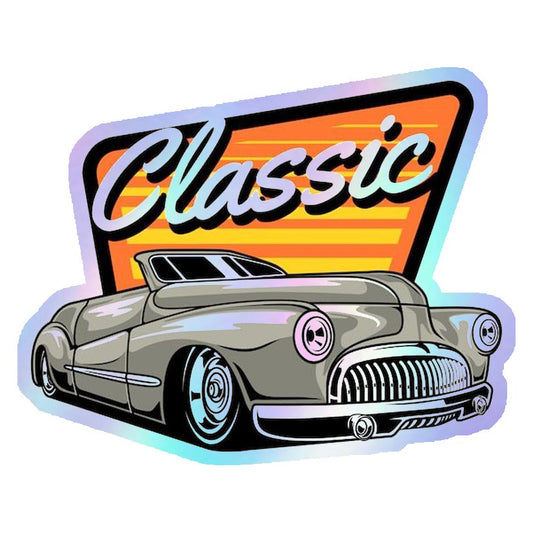 Classic Hot Rod Car Holographic Stickers
