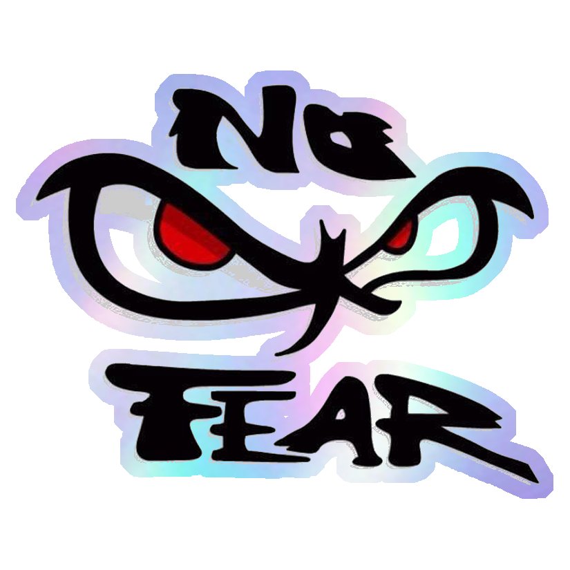 No Fear Holographic Stickers