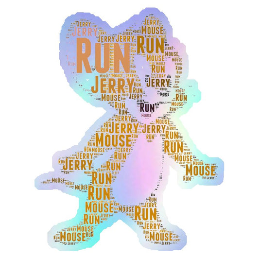 Run Jerry Run Holographic Stickers