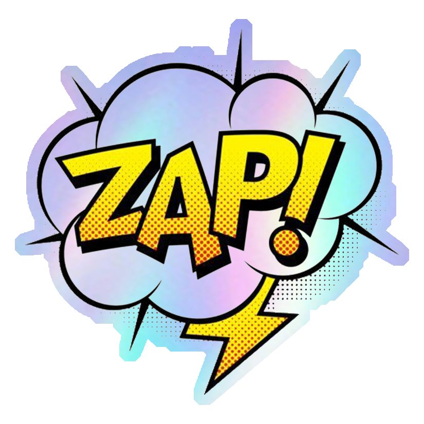 Comic Book Zap! Holographic Stickers