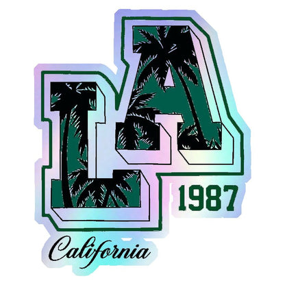 LA 1987 California Holographic Stickers