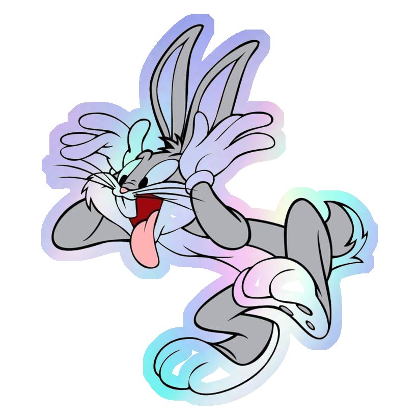 Classic Bugs Bunny Holographic Stickers